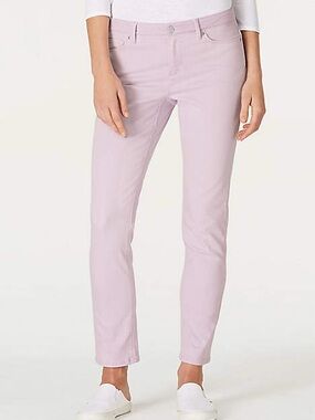 J. Jill Pastel Lavender Light Orchid Authentic Fit Slim Ankle Jeans Size 12